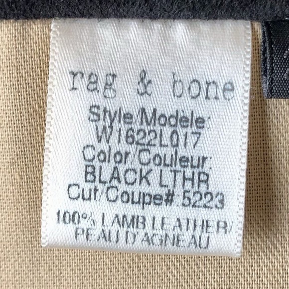 Rag & Bone Lamb Leather Jeans 26 Black Suede Zipper Pockets & Ankles Skinny - Picture 6 of 13